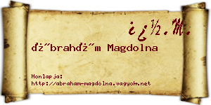 Ábrahám Magdolna névjegykártya